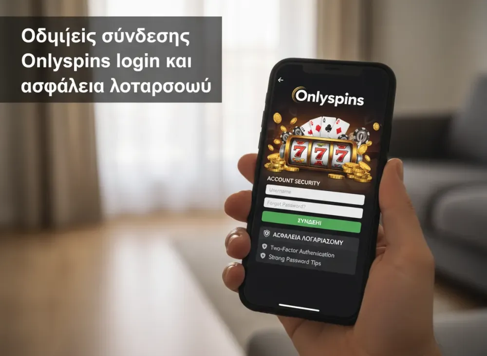Οδηγίες σύνδεσης Onlyspins login και ασφάλεια λογαριασμού